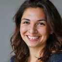 Happy diverse individual smiling