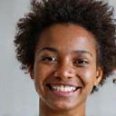 Happy diverse individual smiling