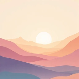 Abstract representation of well-being and balance with flowing lines and gentle colors