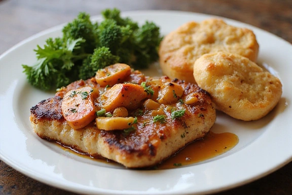 A plate featuring a ketogenic meal, rich in healthy fats and proteins, with green vegetables.